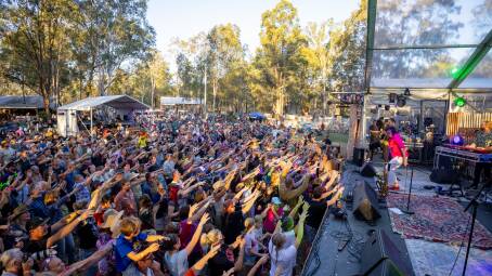 The autumn sunshine ensured the festive vibes at Gum Ball. Picture by Renae Saxby
