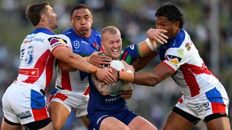 Warriors prop Mitch Barnett is still close mates with a host of Newcastle players. Picture Getty Images
