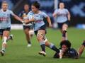 Leilani Nathan in action for the NSW Waratahs during the 2024 Super W finals series. Picture Getty